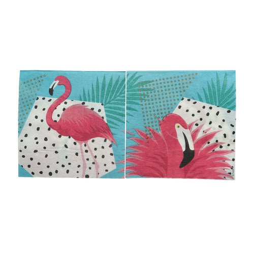 Paper napkin flamingo 