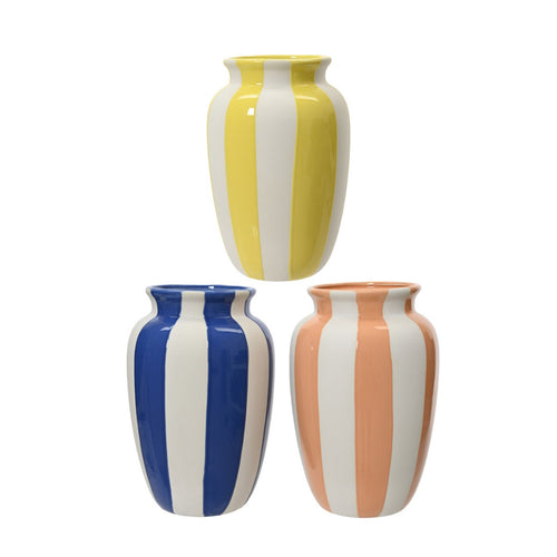 Striped Porcelain Bud Vase - Each At