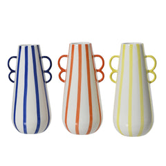 Wavy Striped Porcelain Vase - Each At