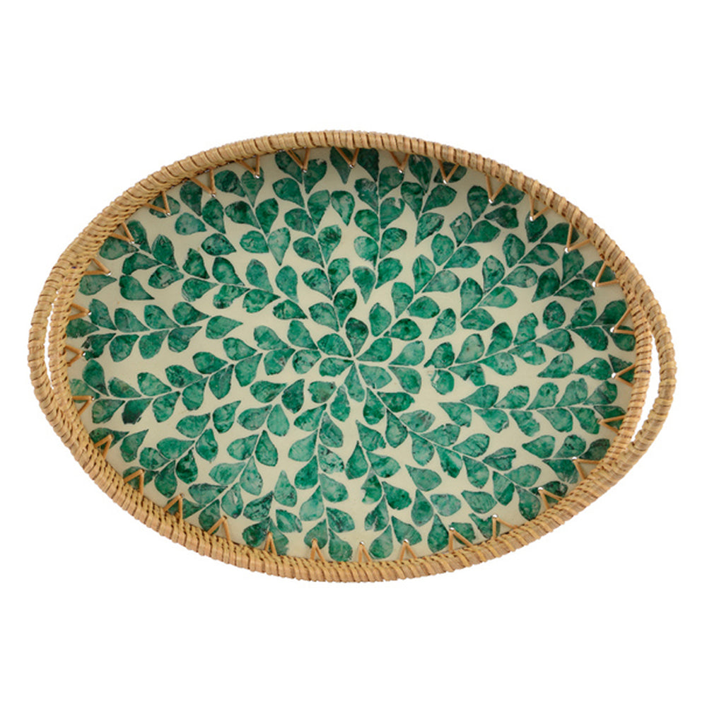 Oval Rattan Milk Glue Tray (36 cm)