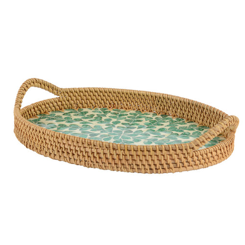 Oval Rattan Milk Glue Tray (36 cm)