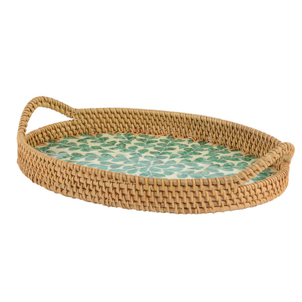 Oval Rattan Milk Glue Tray (36 cm)