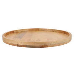MUMBAI MANGO WOODEN TRAY ROUND EDGE 45X45X3CM
