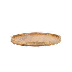 MUMBAI MANGO WOODEN TRAY ROUND EDGE 35X35X3CM