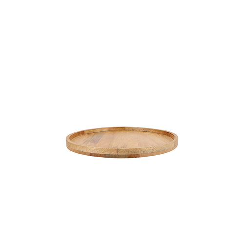 MUMBAI MANGO WOODEN TRAY ROUND EDGE 25X25X3CM