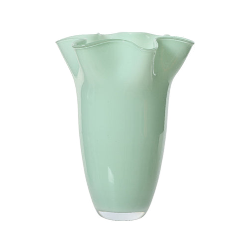 Light Green Milky Spray Glass Vase (29 cm)