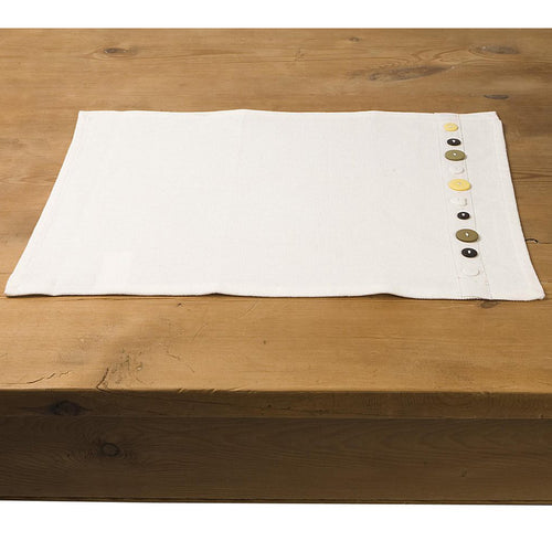 Ivory Button Placemat Set 4pcs (45 cm)