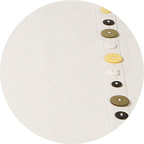 Ivory Button Placemat Set 4pcs (45 cm)