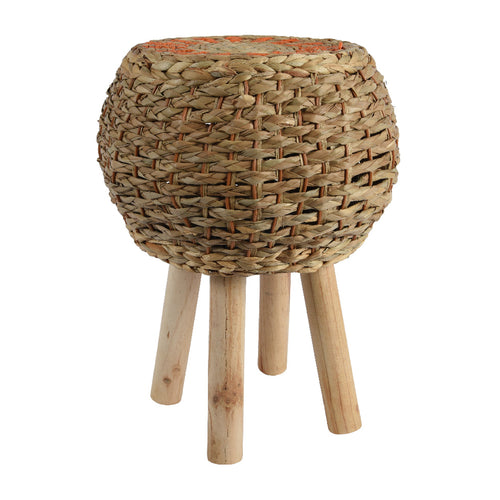 Natural Water Hyacinth Stool (50cm)