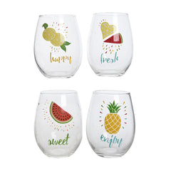 Drinking Glass With Print