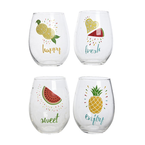 Drinking Glass With Print