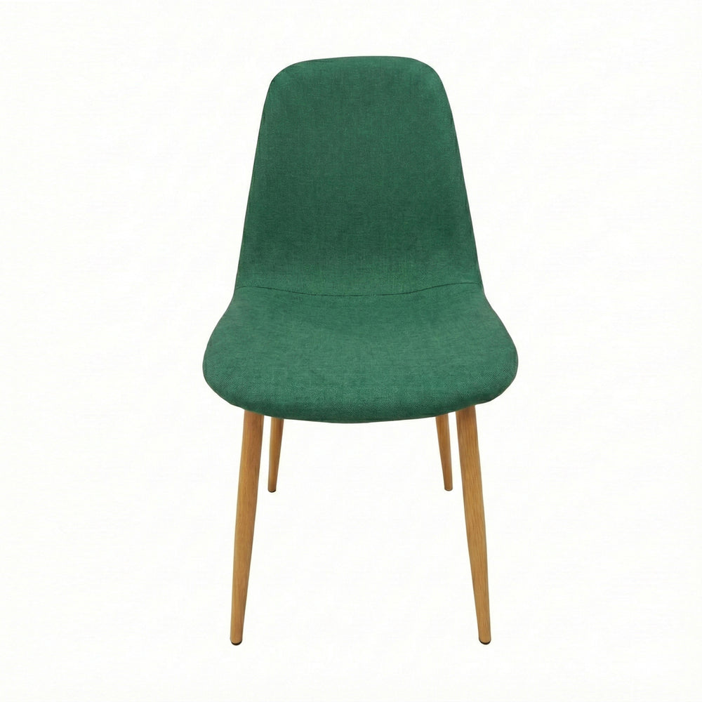 Green Polyester Linen Chair (87 cm)