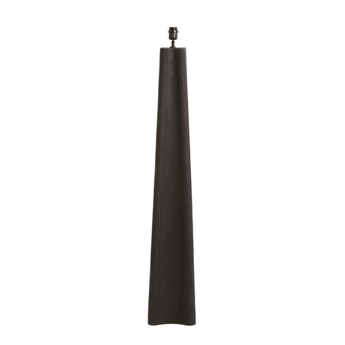 Matt Black Navelli Wood Floor Lamp (125 cm)