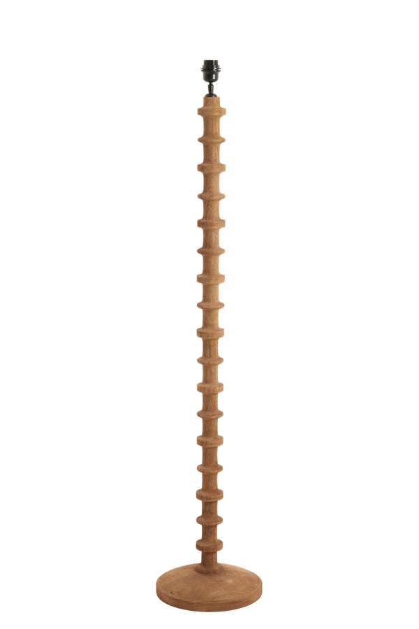 Floor lamp Ø30x135 cm CECILY wood matt grey-brown