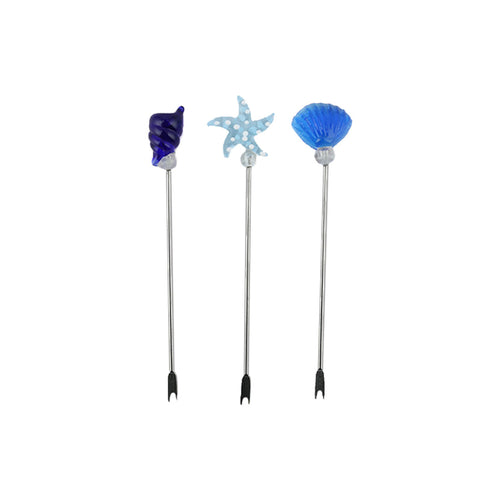 Glass Tapas Picks 3 Colours 4 Per Pack (21 cm)