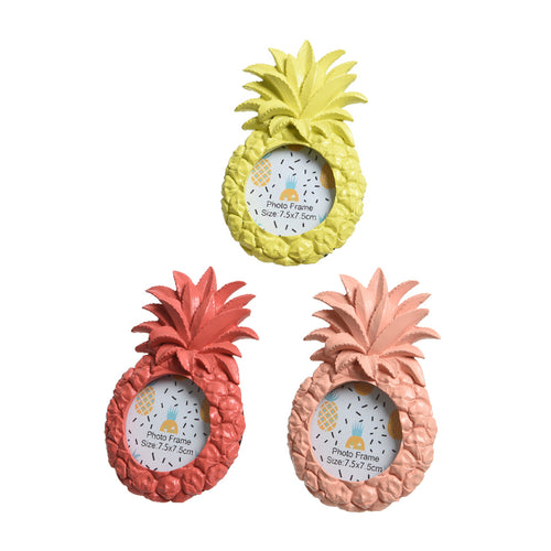Pineapple Photo Frame 3 Colours (17 cm) - Each At