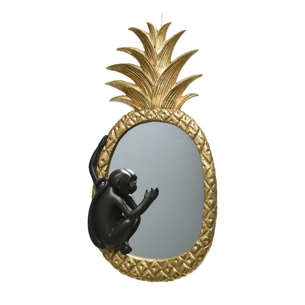 Pineapple Mirror With Monkey