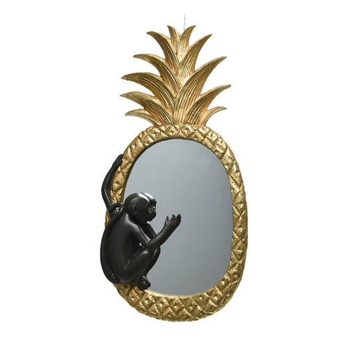 Pineapple Mirror With Monkey