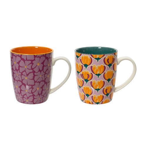 Two Colour Porcelain Mug (10 cm) Each At