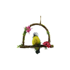 Sisal Parrot On Branch 2 Colours (28 cm) - Each At