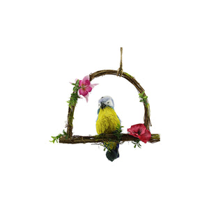 Sisal Parrot On Branch 2 Colours (28 cm) - Each At