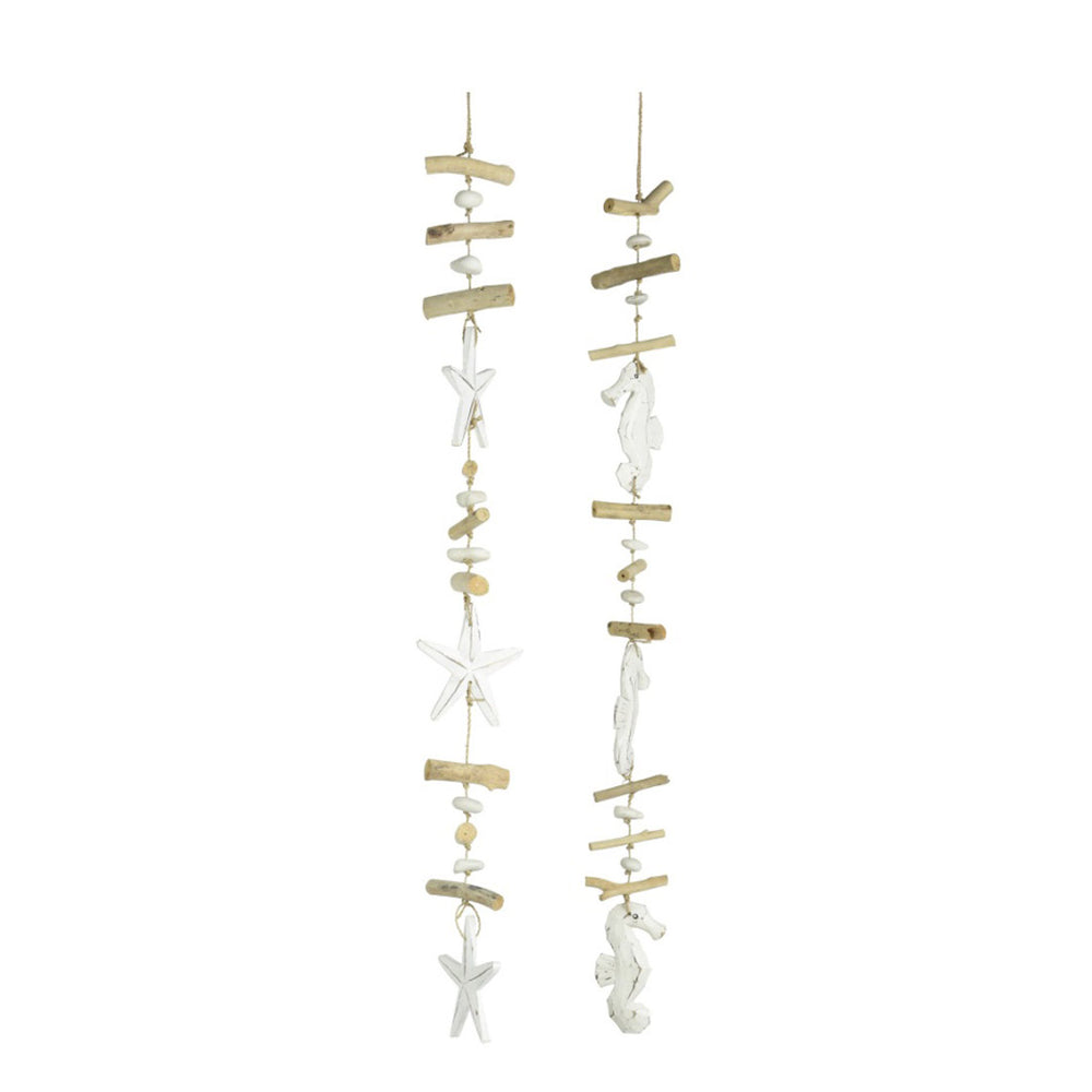 Coastal Driftwood & Shell Hanging Garland 