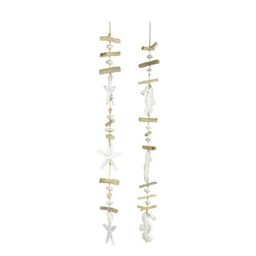 Coastal Driftwood & Shell Hanging Garland 