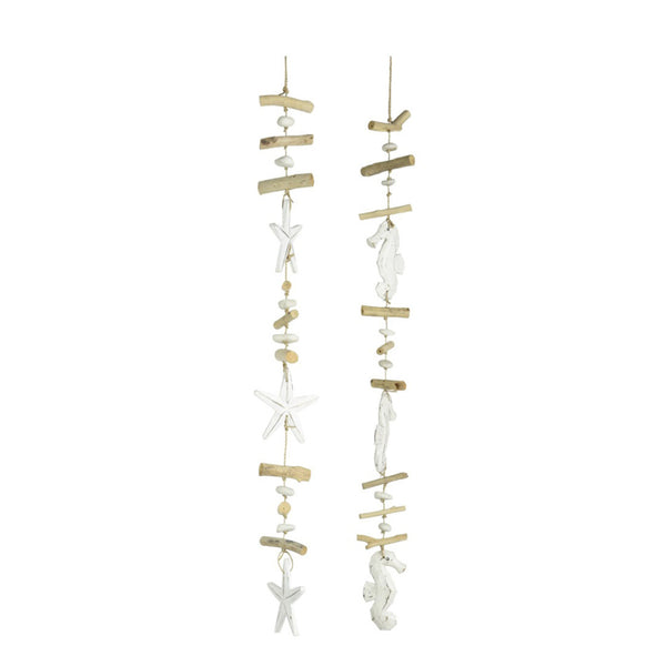 Coastal Driftwood & Shell Hanging Garland 