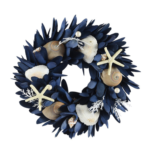 Wreath flower blue d24cm