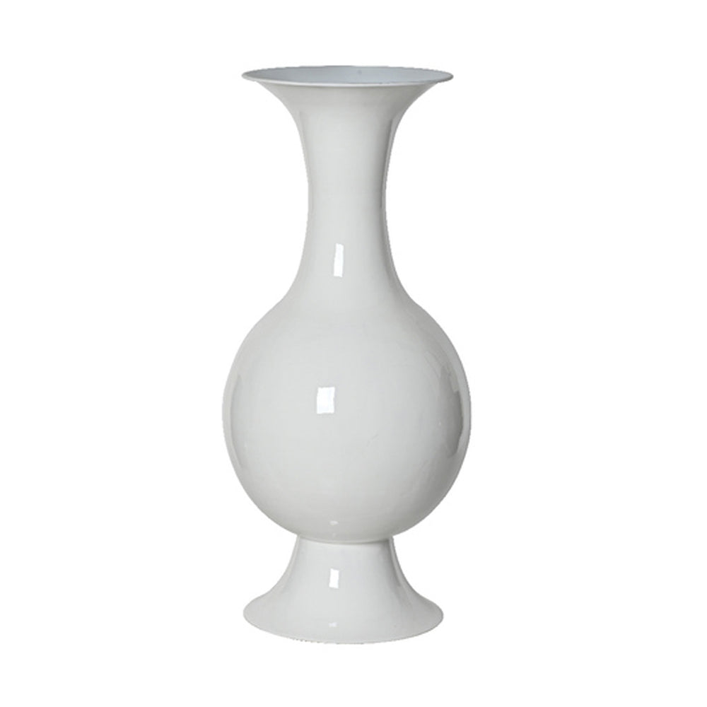 White High Gloss Enamel Iron Vase (56 cm)