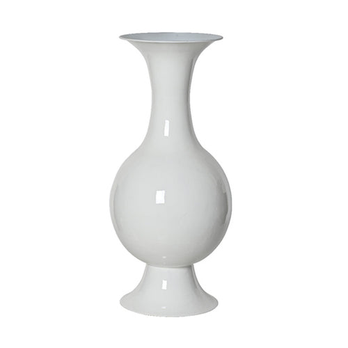 White High Gloss Enamel Iron Vase (56 cm)