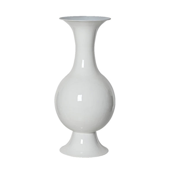White High Gloss Enamel Iron Vase (56 cm)