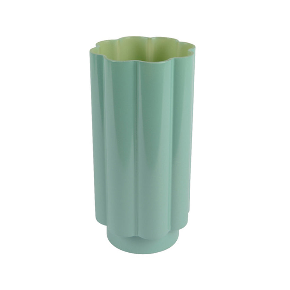 Blue Milky Finish Glass Vase (30 cm)