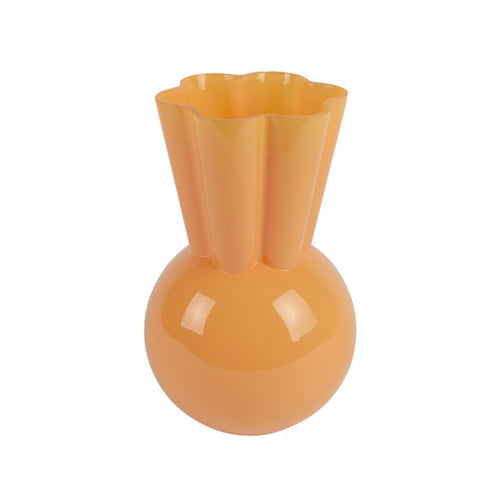 Orange Milky Finish Glass Vase (28 cm)
