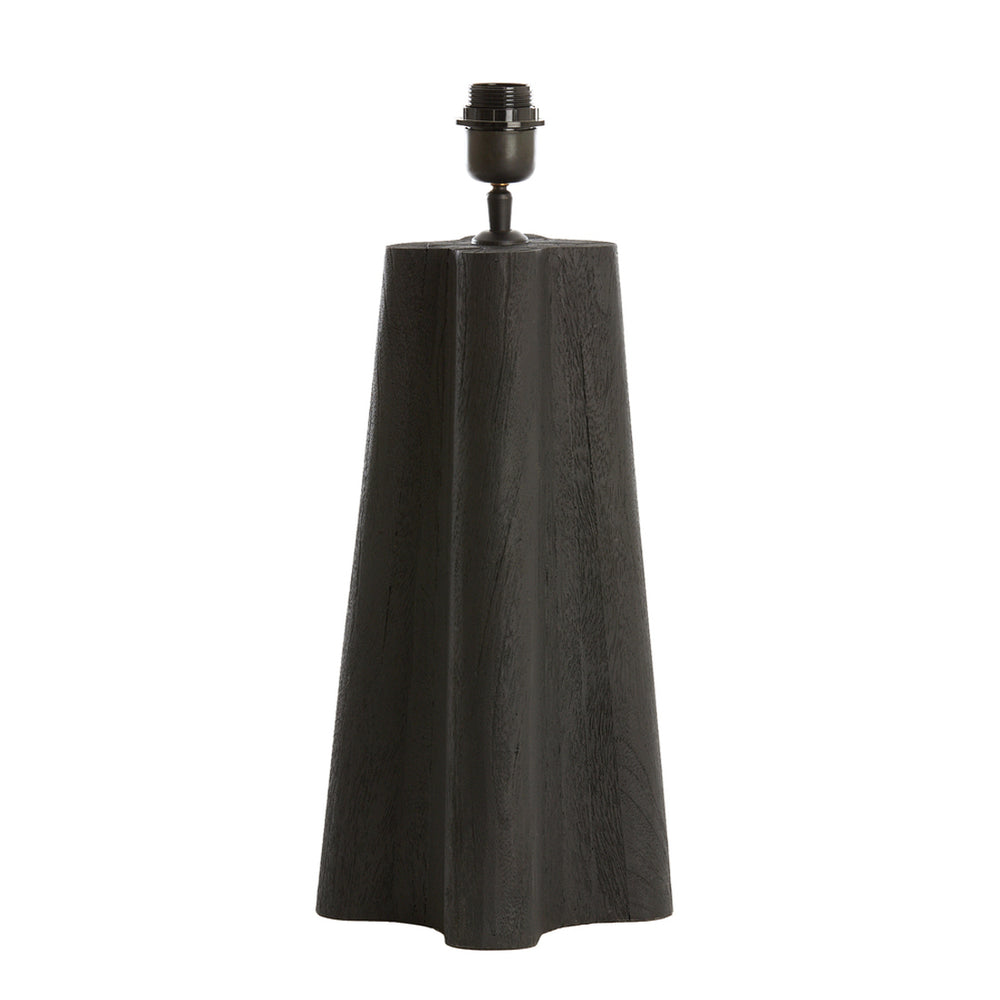 Navelli Matt Black Wood Lamp Base (40 cm)