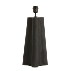 Navelli Matt Black Wood Lamp Base (40 cm)