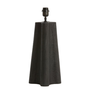 Navelli Matt Black Wood Lamp Base (40 cm)