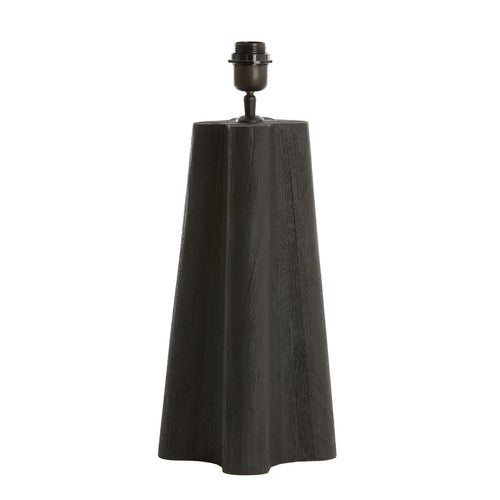 Navelli Matt Black Wood Lamp Base (40 cm)