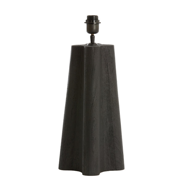 Navelli Matt Black Wood Lamp Base (40 cm)