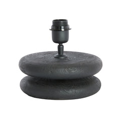 Eboli Matt Black Wood Lamp Base (20 cm)