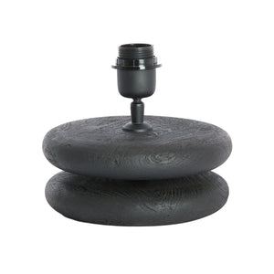 Eboli Matt Black Wood Lamp Base (20 cm)