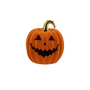 AUTUMN FLOCK SCOTTISH SPICE PUMPKIN FACE LED 13X13X14CM NM