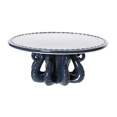 Cake stand shiny blue d25cm 