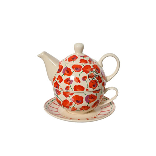 Porcelain Poppy Tea For One Set (16 cm)