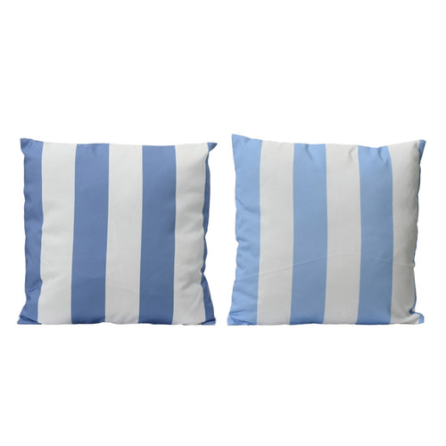 Coastal Blue Striped Outdoor Pillow - Each At