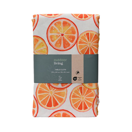 Orange Printing Polyester Tablecloth (250 cm)