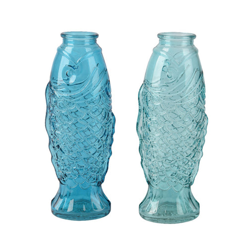 Transparent Glass Vase 2 Colors (24.2 cm) - Each At