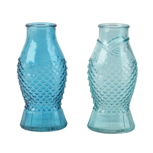 Transparent Glass Vase 2 Colors (17.8 cm) - Each At
