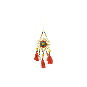 Decorative Shell With Pompom 2 Colours (15 cm) - Each At