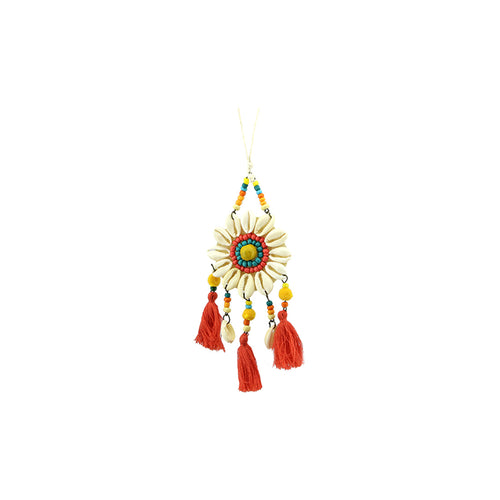 Decorative Shell With Pompom 2 Colours (15 cm) - Each At